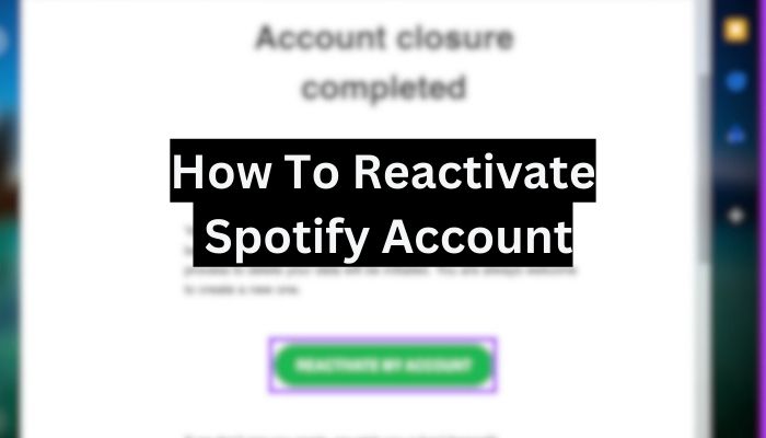 Reactivate spotify 